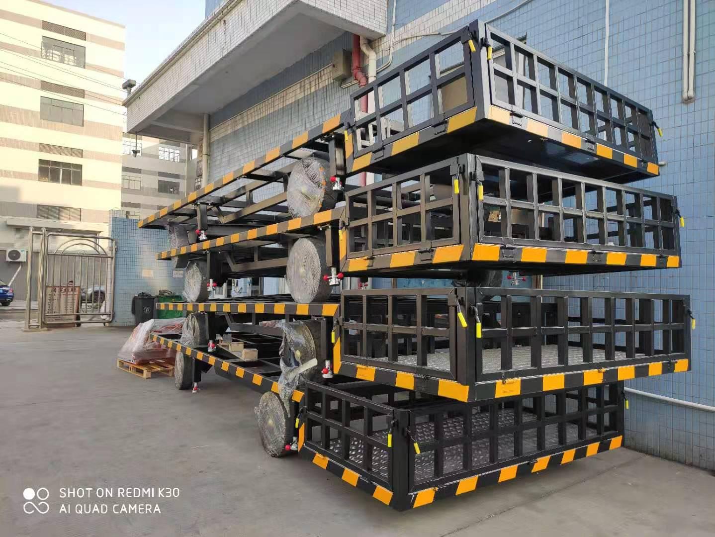 4-ton skeleton flat trailer with small trunk